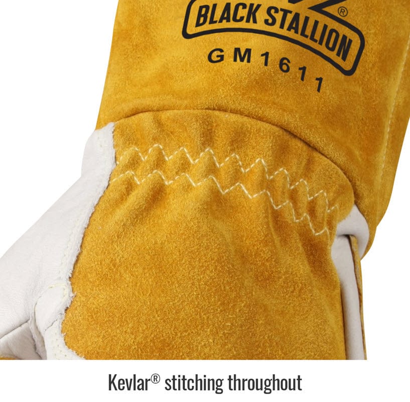 Black Stallion Gloves Black Stallion Cowhide Leather MIG Welding Gloves GM1611-WT