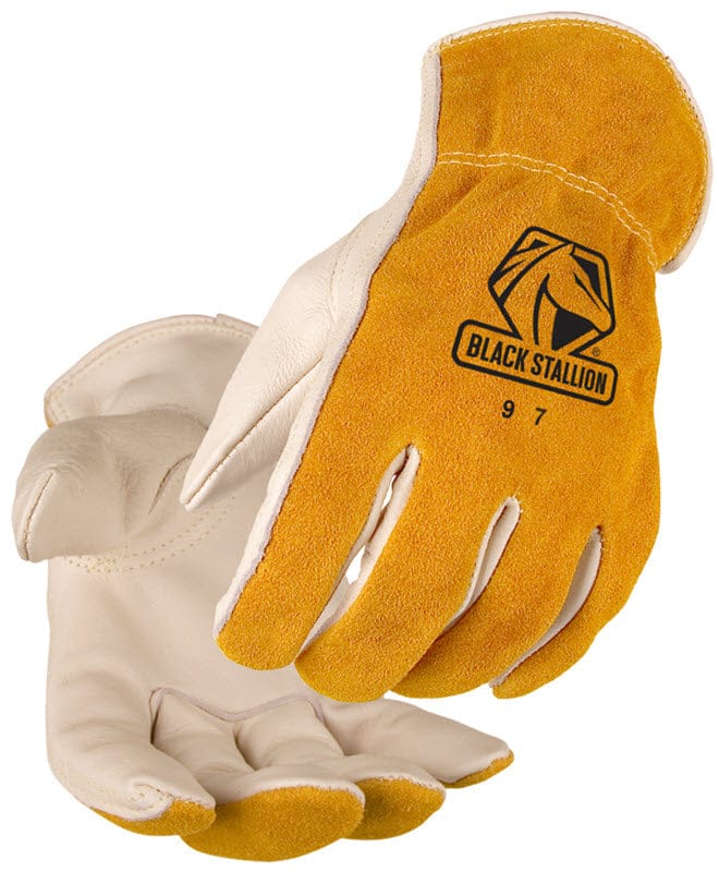 Black Stallion Gloves Black Stallion Drivers Gloves - Grain Cowhide Palm/Split Back 97K