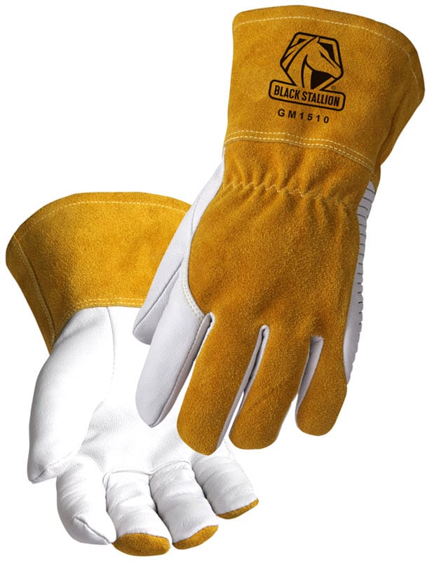 Black Stallion Grain Goatskin Leather MIG Welding Gloves GM1510-WT