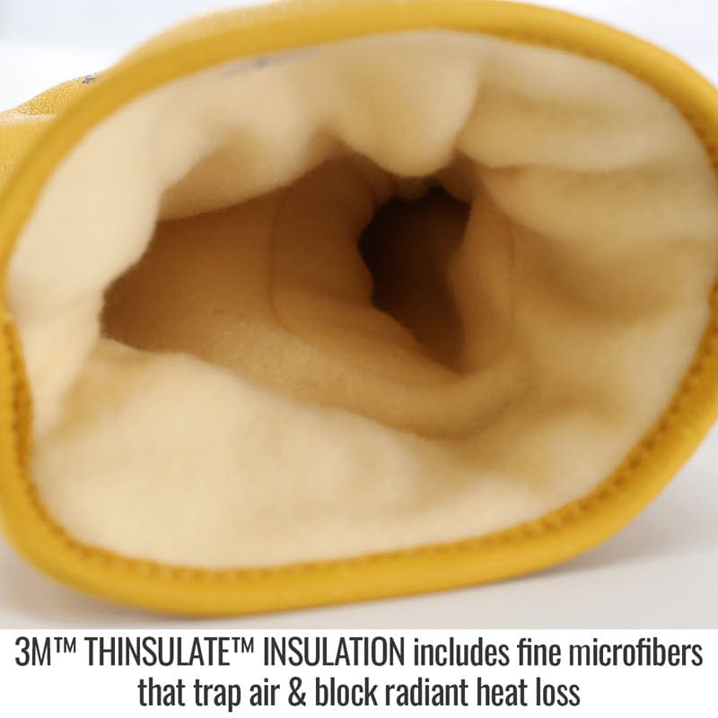 Black Stallion Gloves Black Stallion Insulated Winter Drivers Gloves - Grain Deerskin 18W