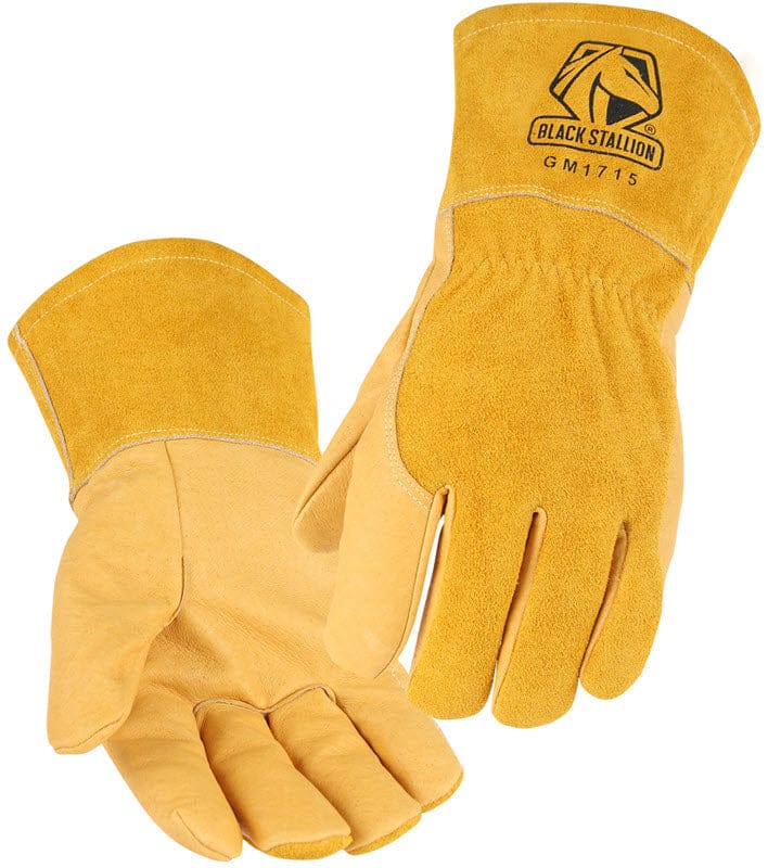 Black Stallion Gloves Black Stallion Pigskin Leather Palm MIG Welding Gloves GM1715-TT