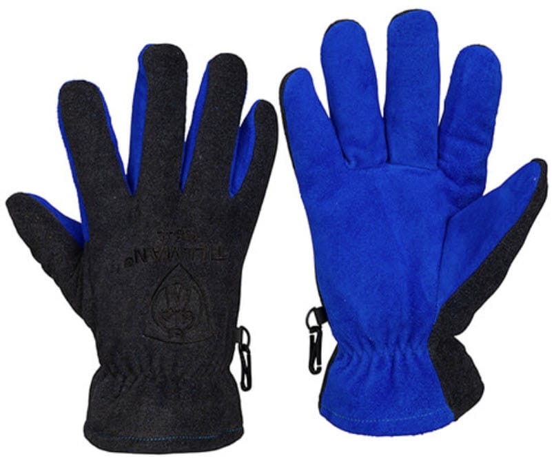 Tillman black and blue suede work gloves