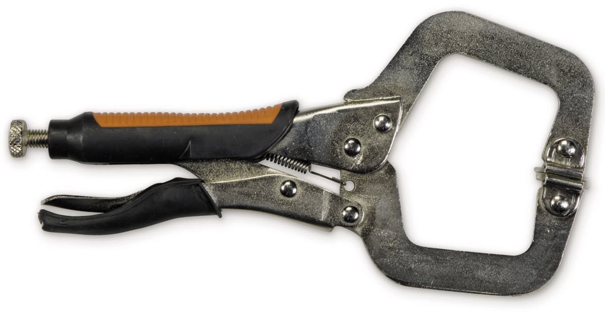Hobart Locking C-Clamp Pliers, Rubber Grip - 11 Inch 770561