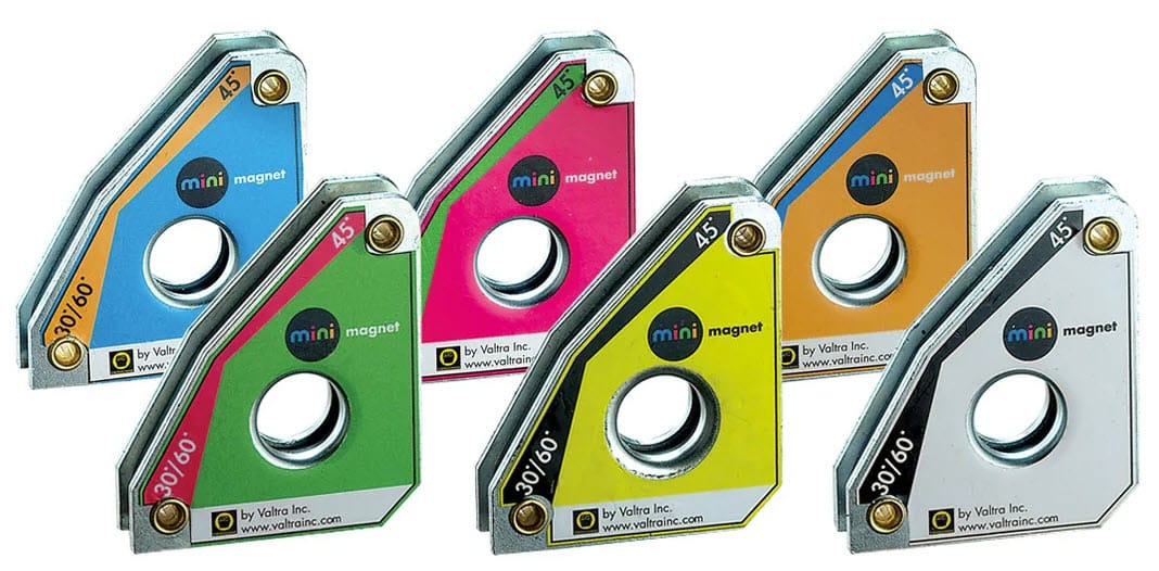 Strong Hand mini magnets in various colors for welding angles
