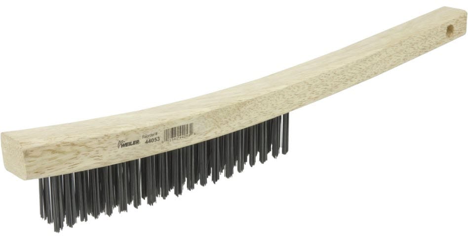 Weiler Scratch Brush - Curved Handle Carbon Steel 44053