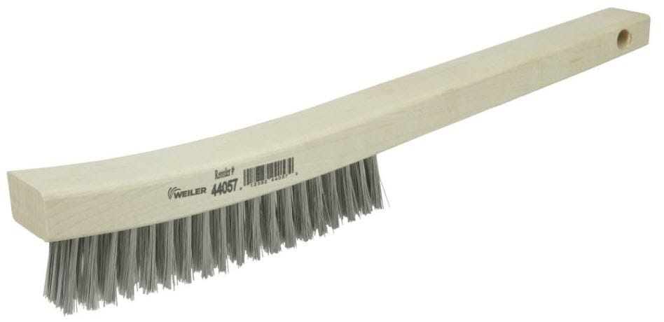 Weiler Scratch Brush - Long Handle Stainless 44057