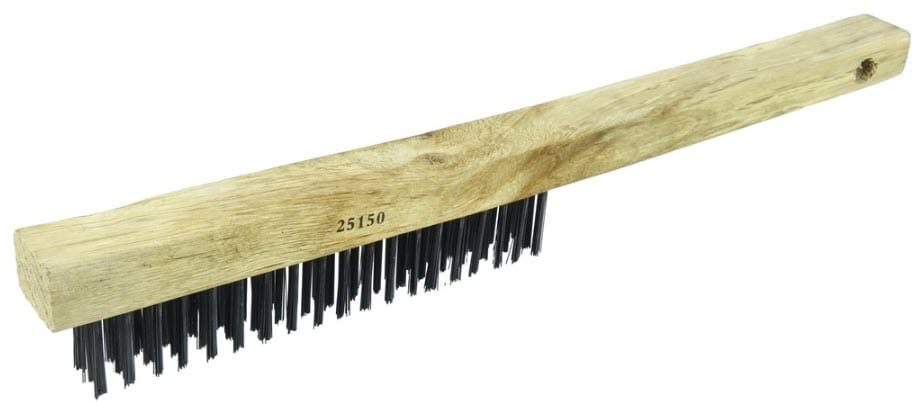 Weiler Vortec Pro Scratch Brush - Curved Handle Carbon Steel 25150