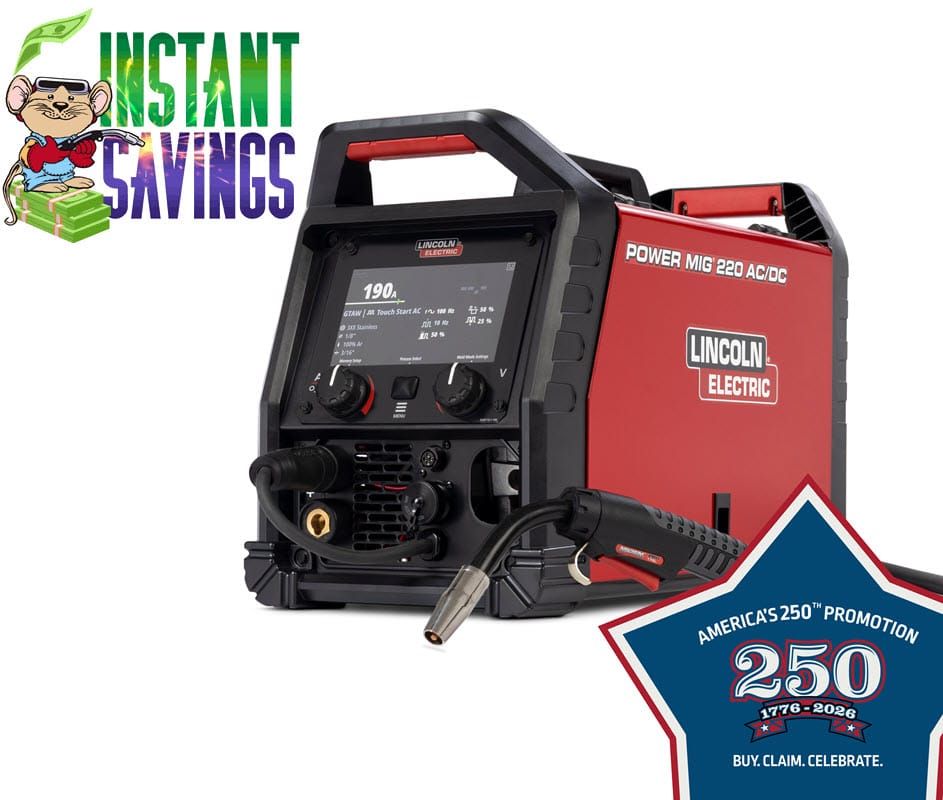 Lincoln Power MIG 220 AC/DC Multi-Process Welder K5379-1