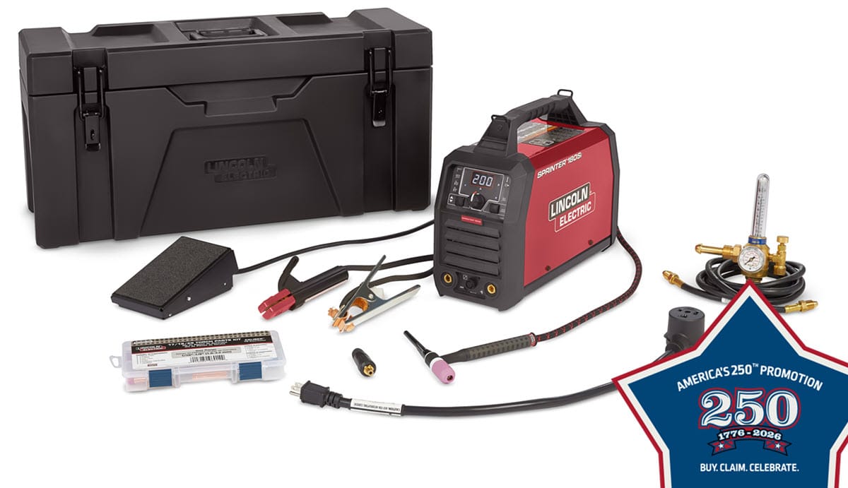 Lincoln Sprinter 180Si Foot Pedal TIG One-Pak & Case K5585-2