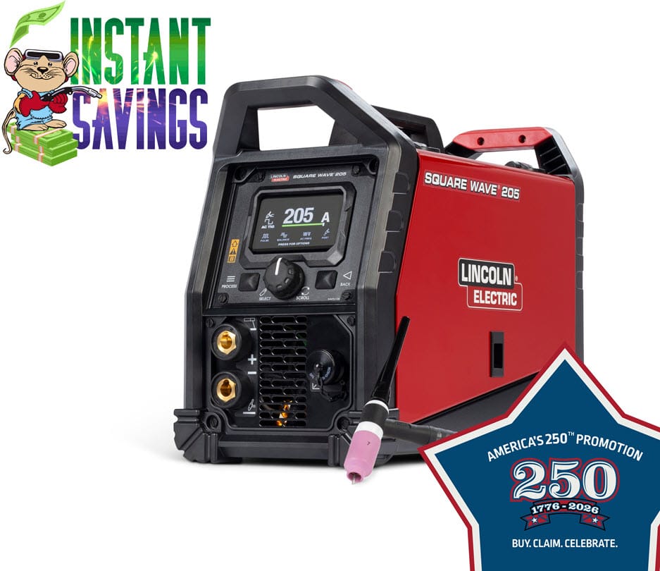 Lincoln Welders Lincoln SQUARE WAVE 205 TIG Welder K5613-1