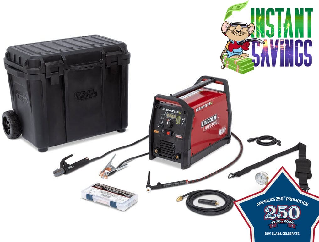 Lincoln Elevate SLi Battery Powered Welder w/TIG & Rolling Case Package K5624-1