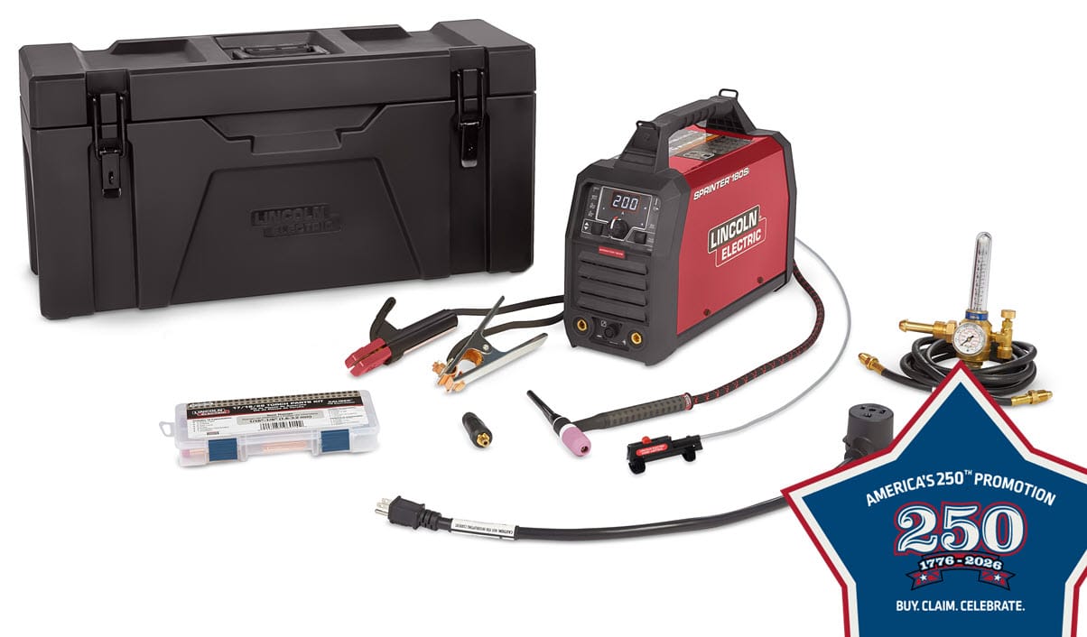 Lincoln Sprinter 180Si Hand Amptrol TIG One-Pak & Case K5953-2