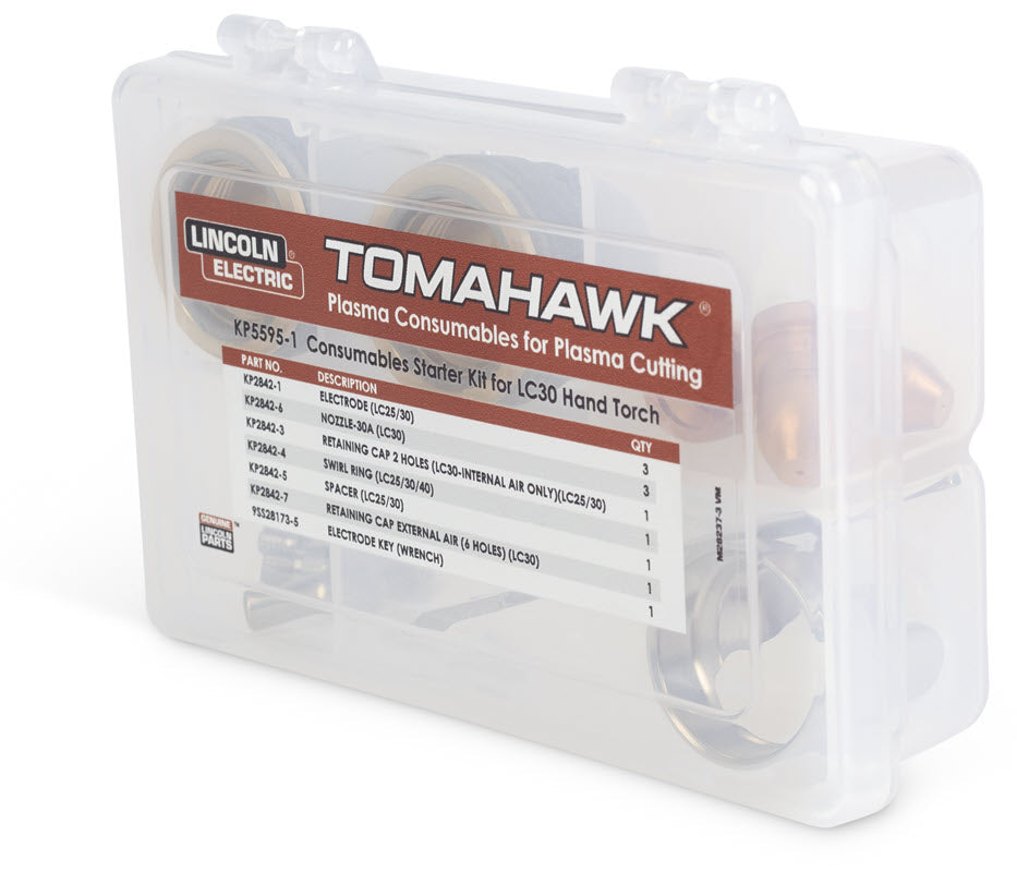 Lincoln Tomahawk Plasma Consumable Kit - LC30 Torch KP5595-1