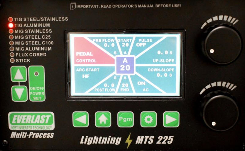 Everlast Lightning MTS 225 Multiprocess Welder Package LMTS-225