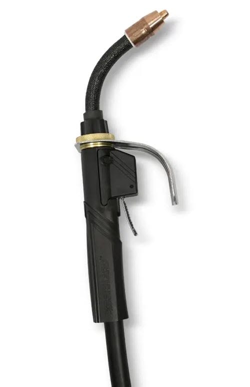 Black MIG welding torch with copper nozzle