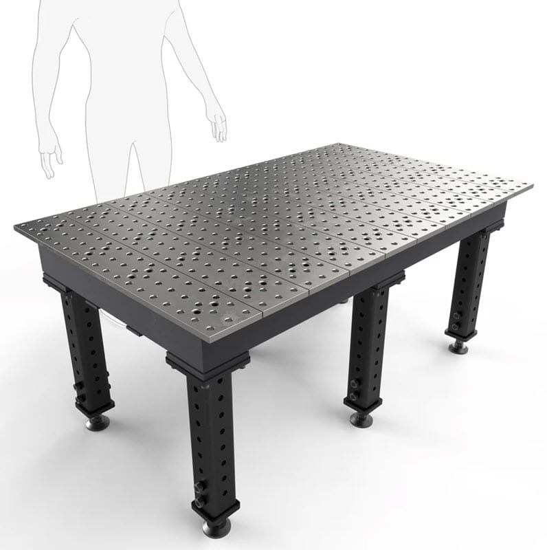 BuildPro Machine Accessories Adjustable 22-1/4" - 38-1/2" BUILDPRO MAX Adjustable Leg Welding Table 5' x 3' (Standard) TMR56036F