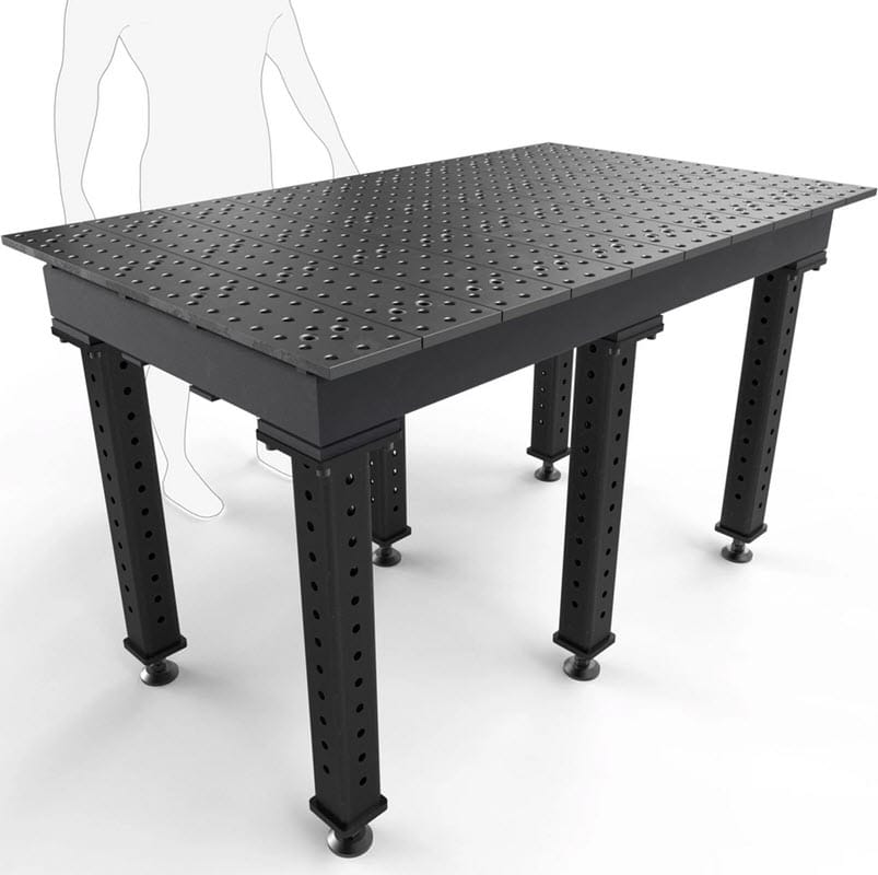 BuildPro Machine Accessories Heavy Duty 30-1/4" BUILDPRO MAX Fixed Leg Welding Table 5' x 3' (Nitrided) TMQA56036F