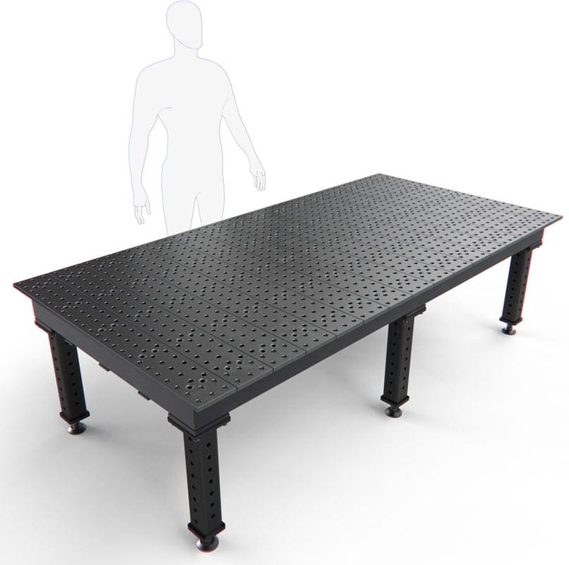 BuildPro Machine Accessories Heavy Duty 24-1/4" BUILDPRO MAX Fixed-Leg Welding Table 8' x 4' (Nitrided) TMQA59648F
