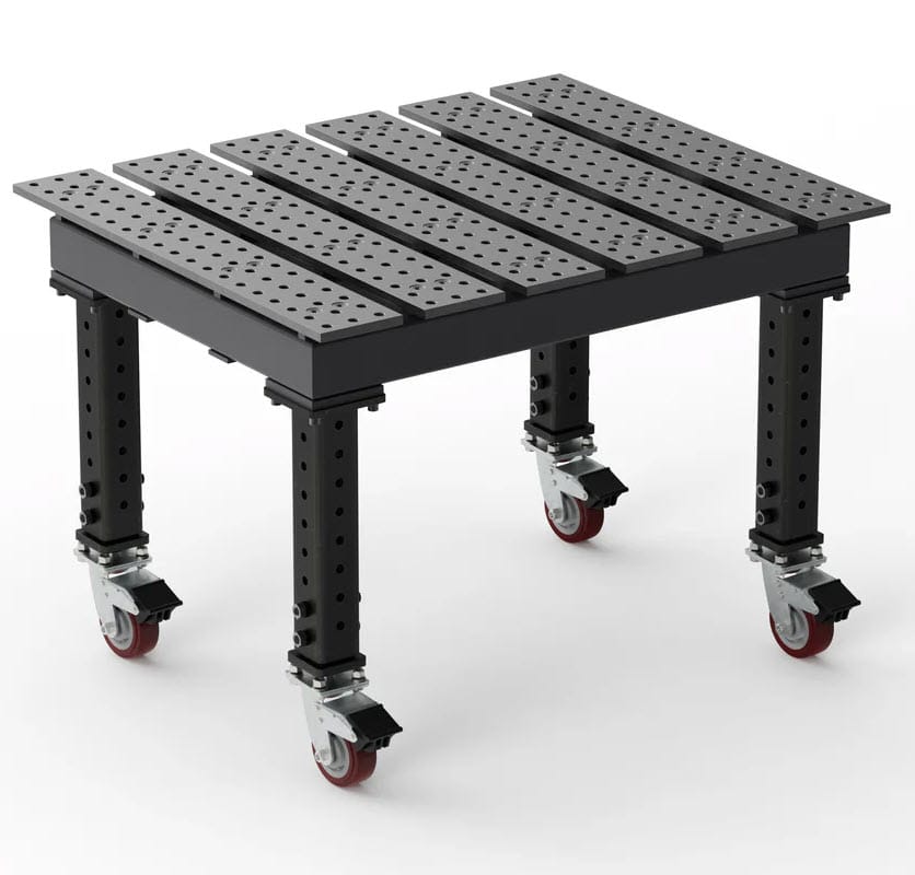BuildPro Machine Accessories Adjustable 27" - 37" + Casters BUILDPRO MAX Slotted Adjustable Leg Welding Table 4' x 3' (Nitrided) TMQR54738