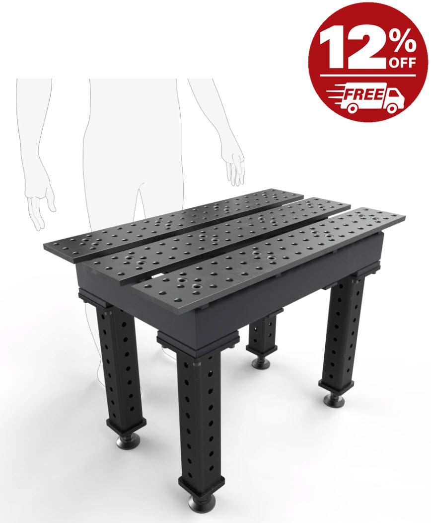 BuildPro Machine Accessories Heavy Duty 24-1/4" BUILDPRO MAX Slotted Welding Table 2' x 3' (Nitrided) TMQB52238