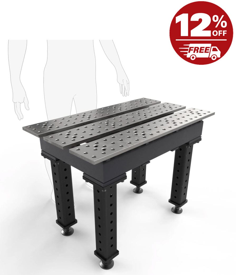 BuildPro Machine Accessories Heavy Duty 24-1/4" BUILDPRO MAX Slotted Welding Table 2' x 3' (Standard) TMB52238