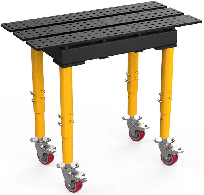 BuildPro Machine Accessories 2x4 BUILDPRO MAX Slotted Welding Table 2' x 4' (Nitrided) w/Adjustable Legs & Casters TMQRC52246
