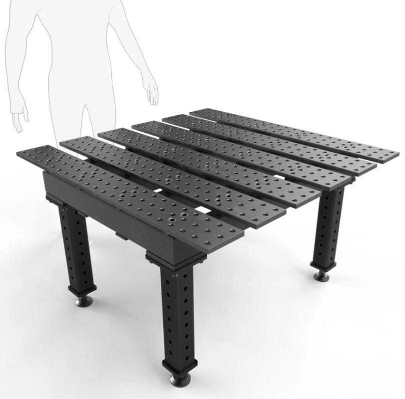 BUILDPRO MAX Slotted Welding Table 4' x 4' (Nitrided) TMQB54746
