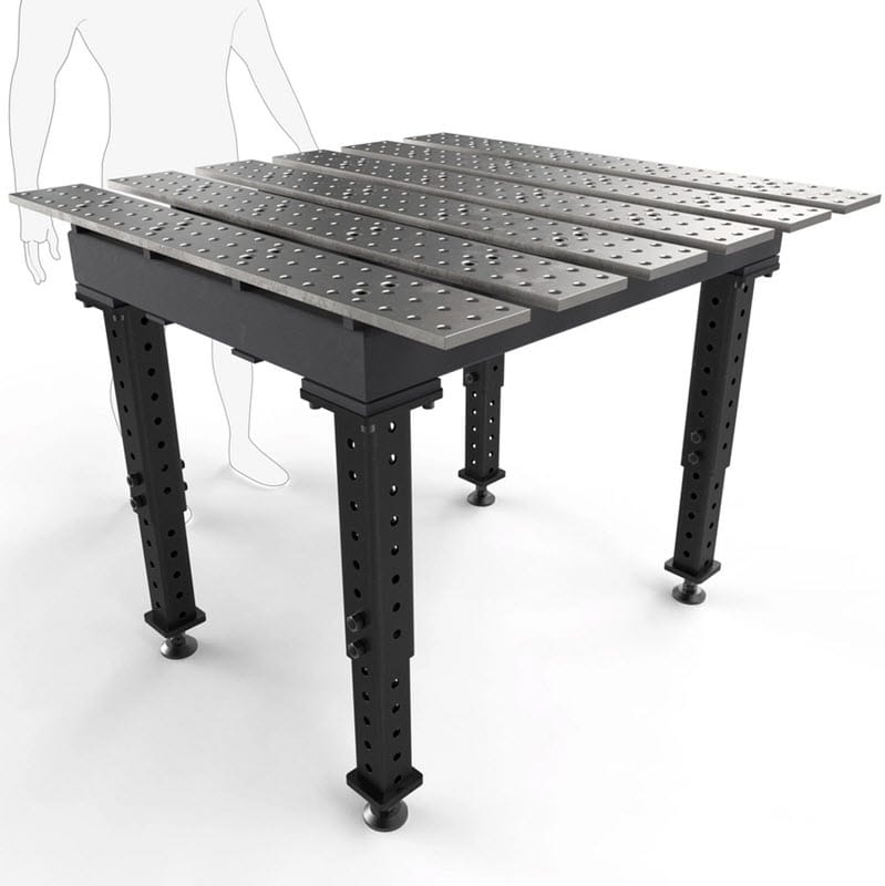 BUILDPRO MAX Slotted Welding Table 4' x 4' (Standard) w/Adjustable Legs TMR54746