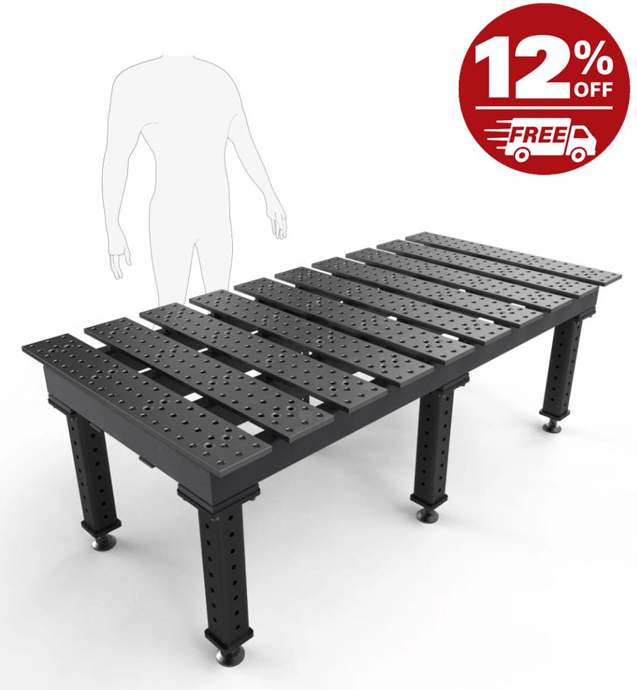 BuildPro Machine Accessories BUILDPRO MAX Slotted Welding Table 6.5' x 3' (Nitrided) TMQB57838