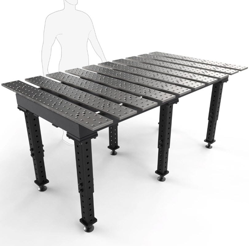 BUILDPRO MAX Slotted Welding Table 6.5' x 4' (Standard) w/Adjustable Legs TMR57846