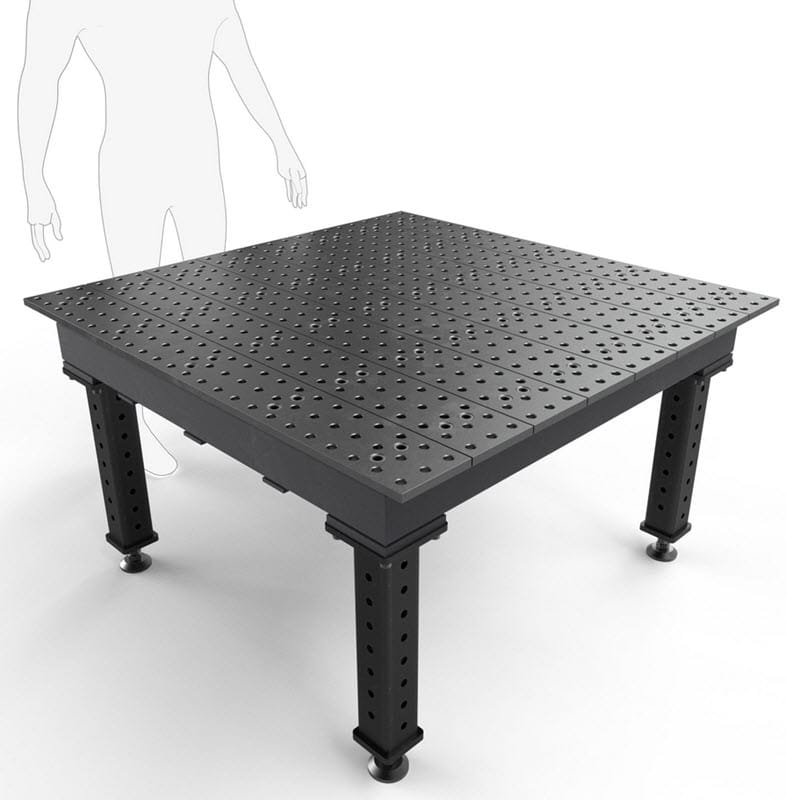 BuildPro Machine Accessories Heavy Duty 24-1/4" BUILDPRO MAX Welding Table 4' x 4' (Nitrided) TMQA54848F