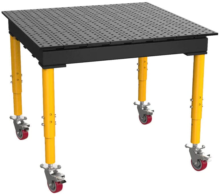 BuildPro Machine Accessories 4x4 BUILDPRO MAX Welding Table 4' x 4' (Nitrided) w/Adjustable Legs & Casters TMQRC54848F