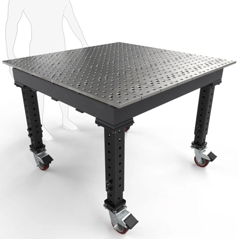 BuildPro Machine Accessories 4x4 BUILDPRO MAX Welding Table 4' x 4' (Standard) w/Adjustable Legs & Casters TMRC54848F