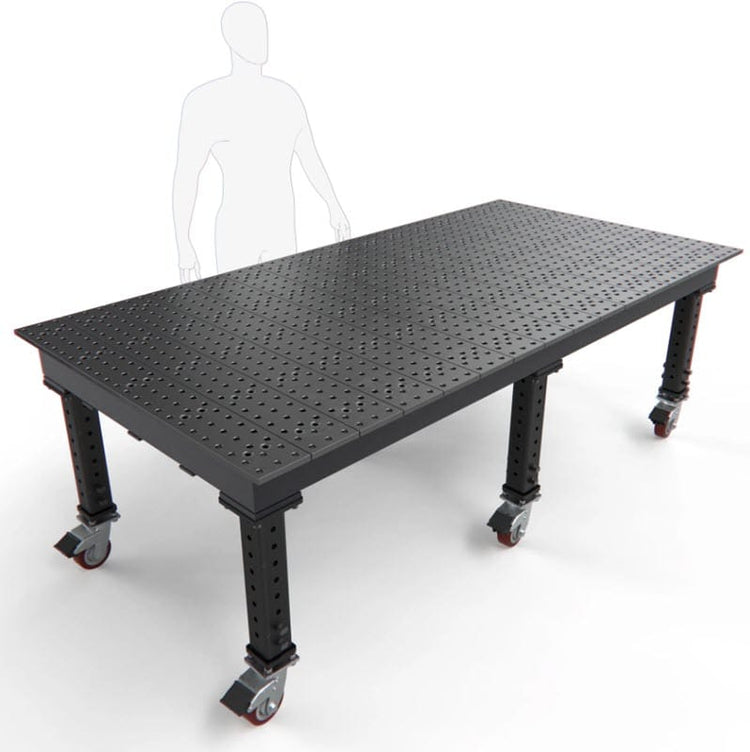 BUILDPRO MAX Welding Table 8' x 4' (Nitrided) w/Adjustable Legs & Cast