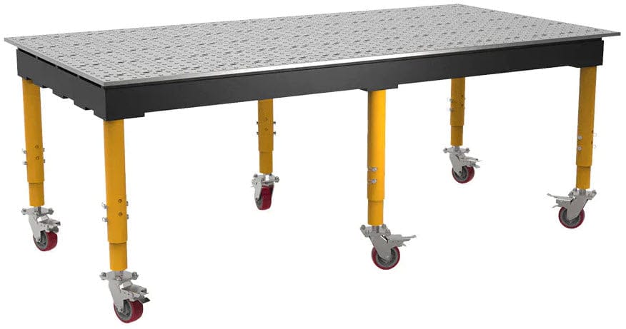 BuildPro Machine Accessories 8x4 BUILDPRO MAX Welding Table 8' x 4' (Standard) w/Adjustable Legs & Casters TMRC59648F