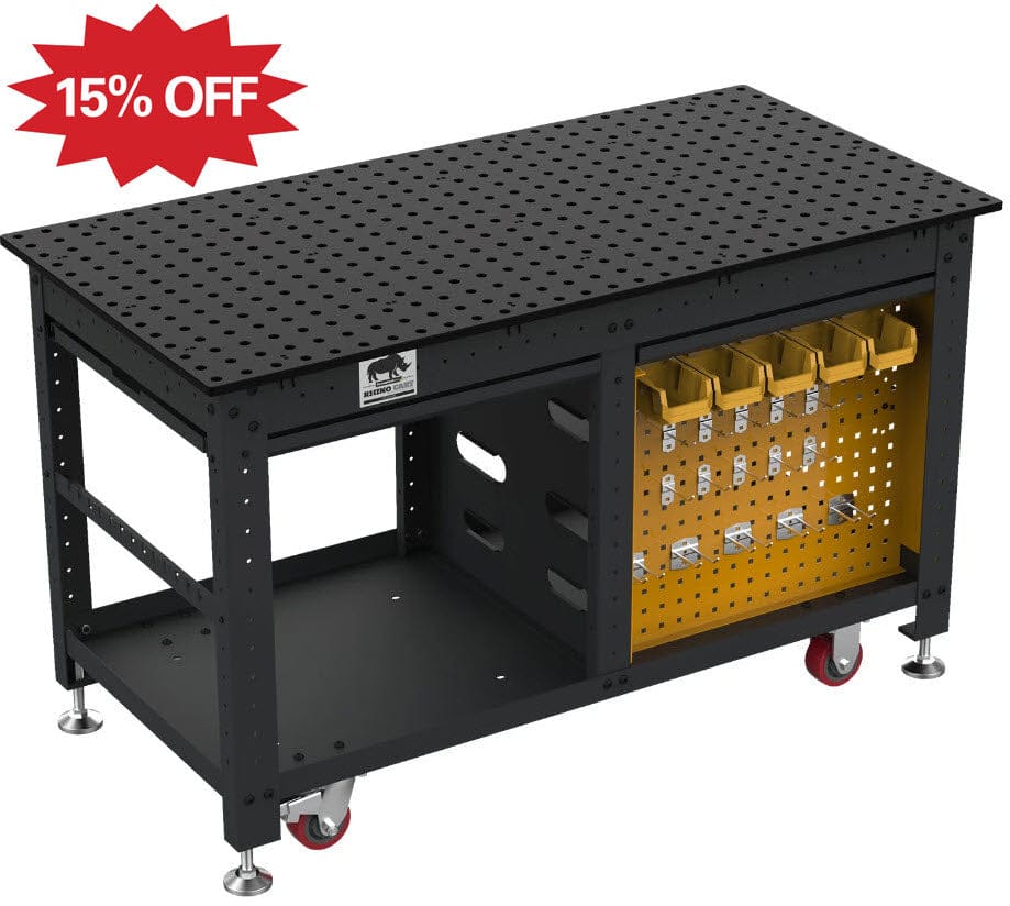 BuildPro Machine Accessories BUILDPRO Rhino Cart F3 Mobile Working Station - 60" X 30" TD5-6030Q-F3