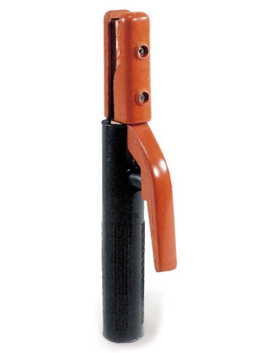 Orange and black electrode holder for welding
