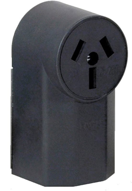 Black NEMA 10-30P electrical power adapter plug