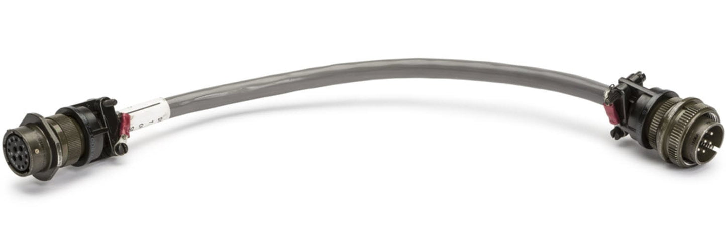 Lincoln electrical cable with circular metal connectors on both ends