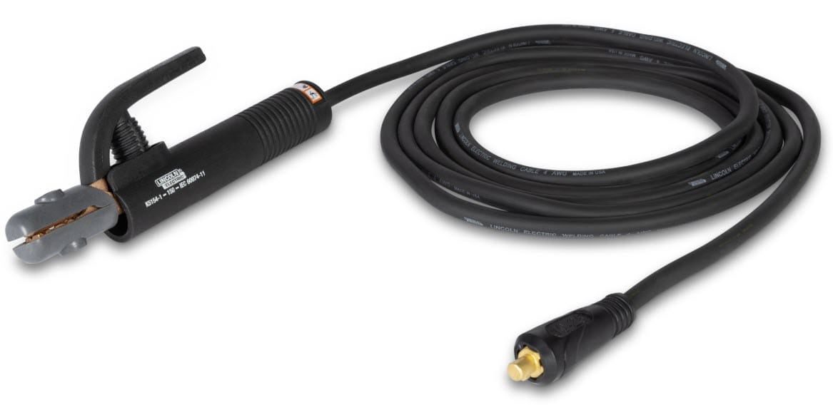Lincoln Electric electrode holder with black welding cable and connector