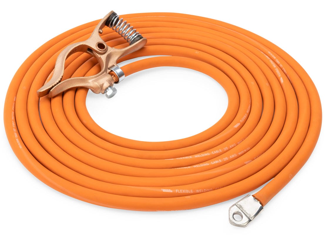 Lincoln Flexible Cable Work Lead - 2/0 with Ground Clamp & Lug K5434-2/0