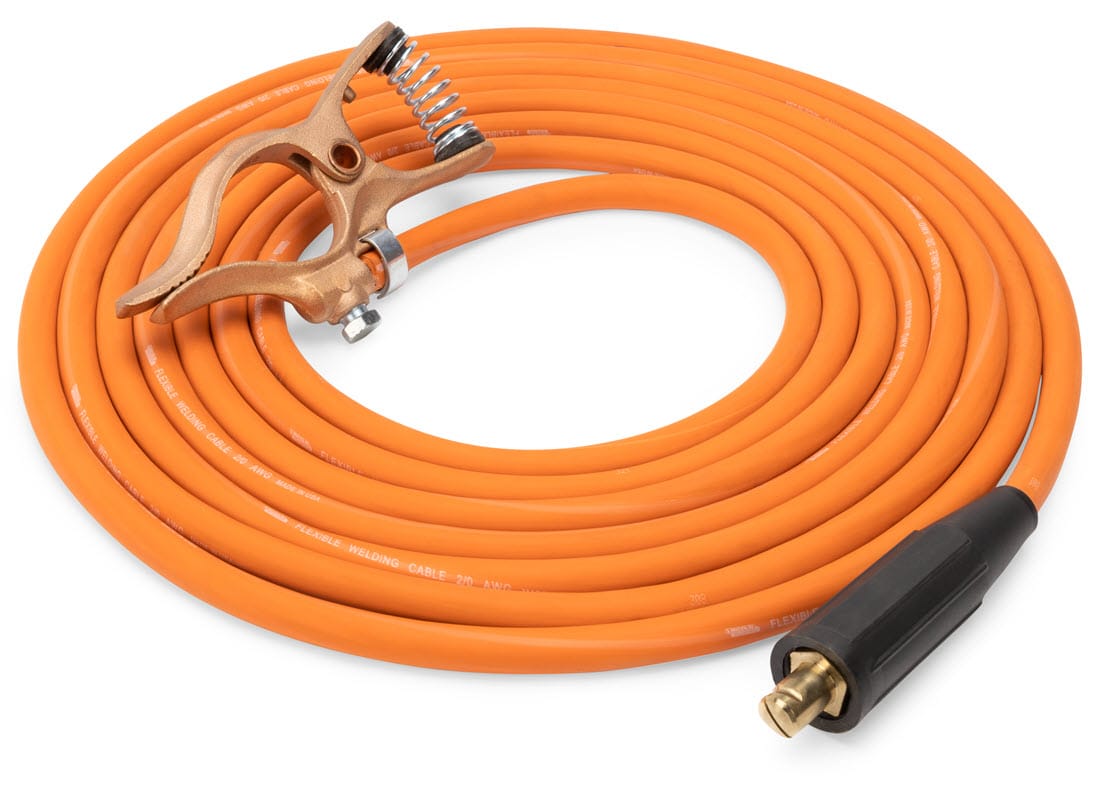 Lincoln Machine Accessories Lincoln Flexible Cable Work Lead - 2/0 with Ground Clamp & Tweco Connector K5435-2/0
