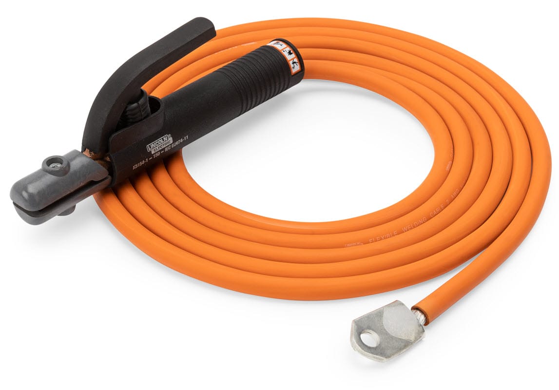 Lincoln Machine Accessories 12.5 ft Lincoln Flexible Welding Cable Lead - 2 AWG, 12.5 ft., Lug K5436-2-12-1/2