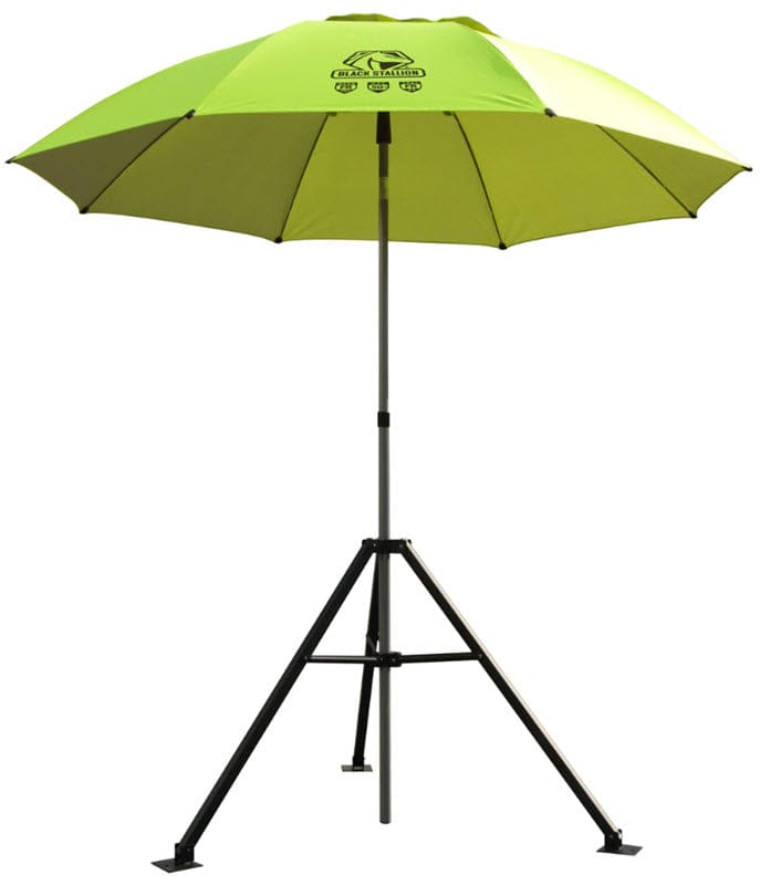 Black Stallion Personal Safety Black Stallion Core Industrial Umbrella w/Tripod Stand UB250-YEL