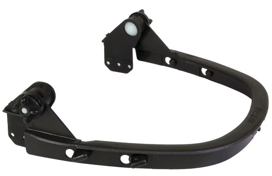 Jackson Safety black plastic headgear mounting bracket for face shields