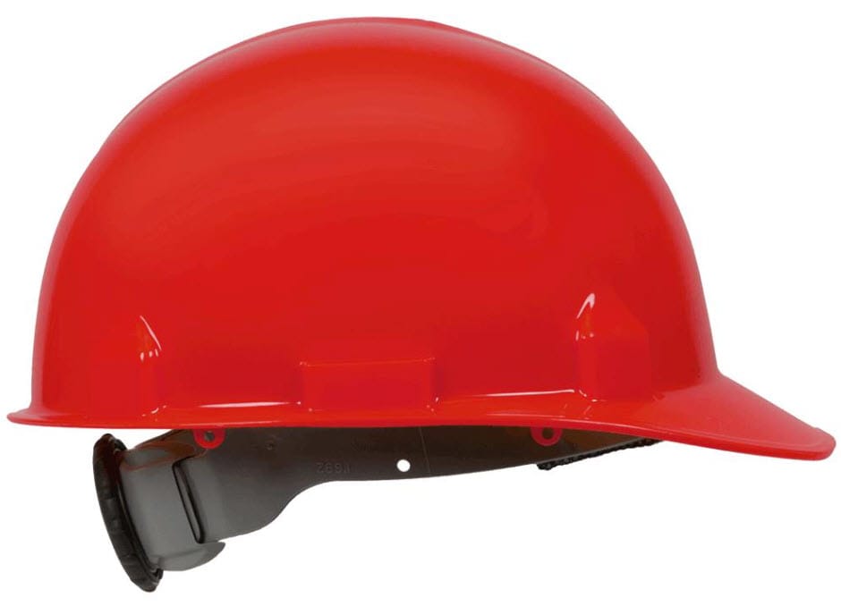 Jackson Safety red hard hat with adjustable suspension