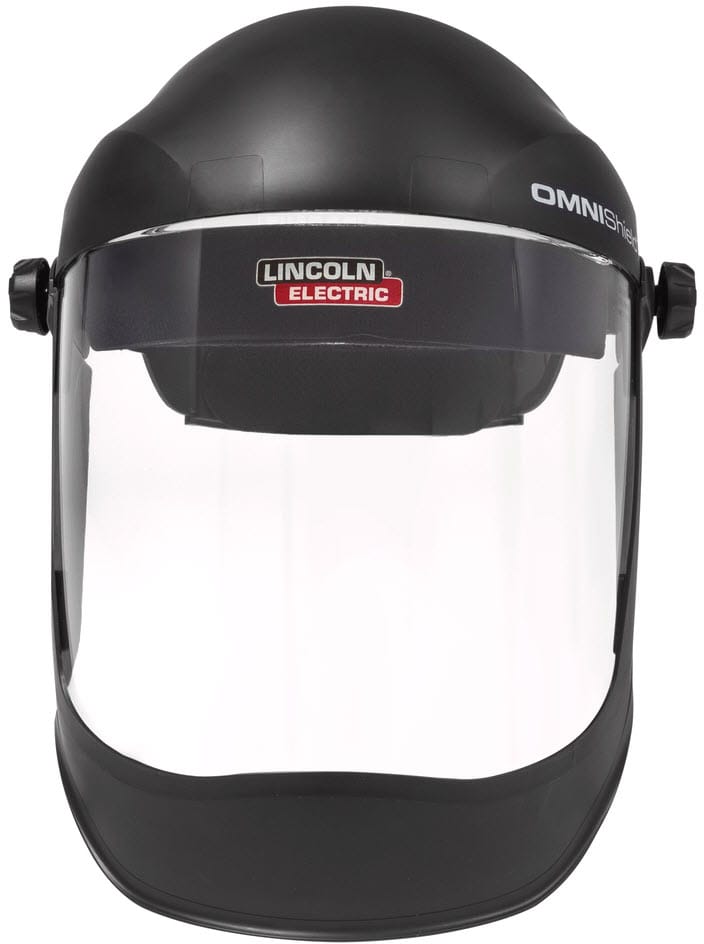 Lincoln Electric OmniShield black face shield with clear visor