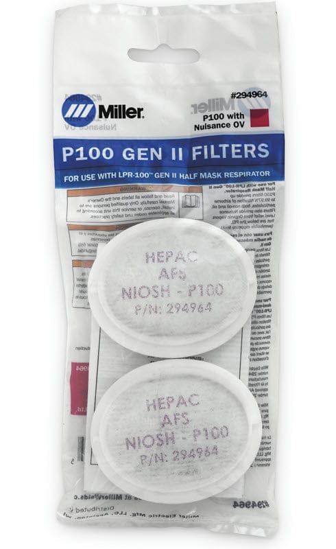 Miller Personal Safety Miller LPR-100 Gen. II P100 Replacement Filters w/Odor Relief 294964