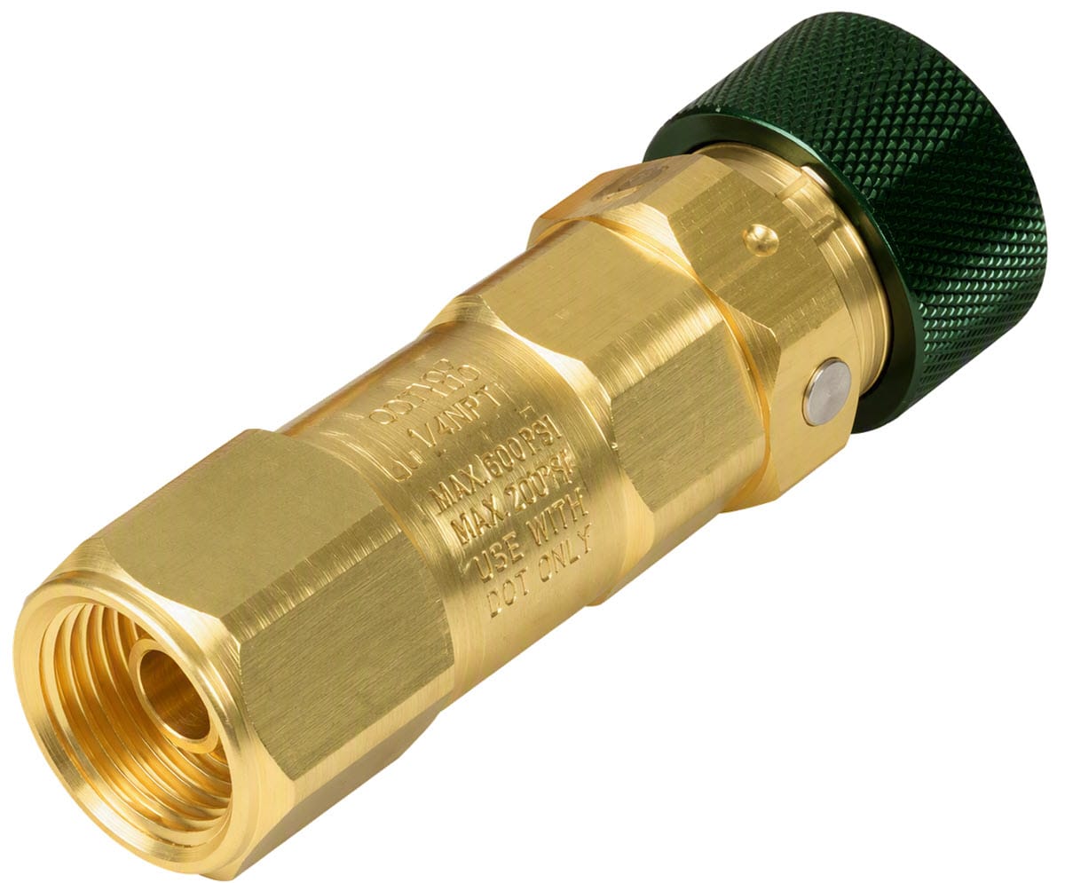 Western QDB106 Oxygen Quick Disconnect Female Socket - RH 9/16"-18 (B) Regulator