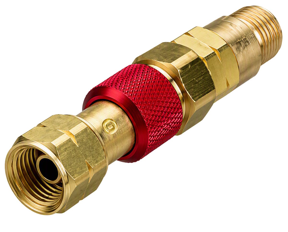 Western QDB11 Fuel Gas Quick Disconnect w/Check Valve - Torch To Hose LH 9/16"-18 (B Size)